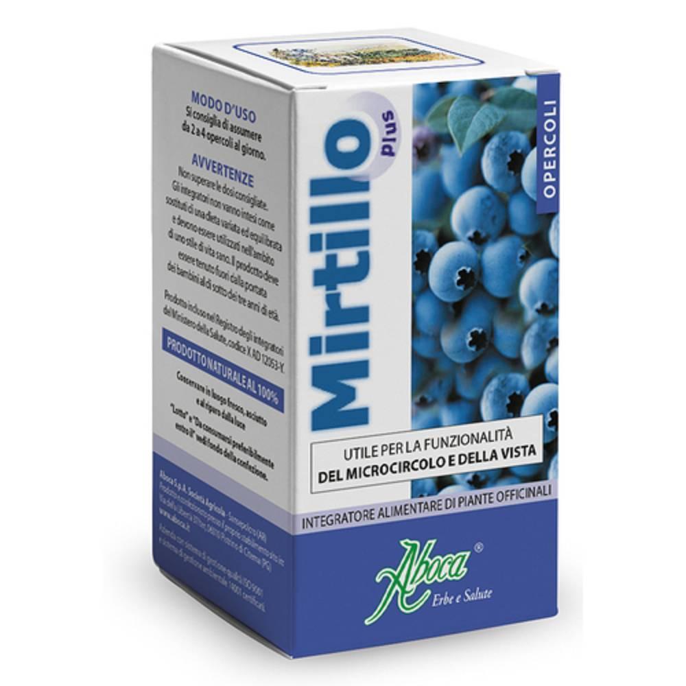 aboca integratore mirtillo plus capsule per il microcircolo e il benessere della vista - antiossidante naturale con antocianine - foto 1