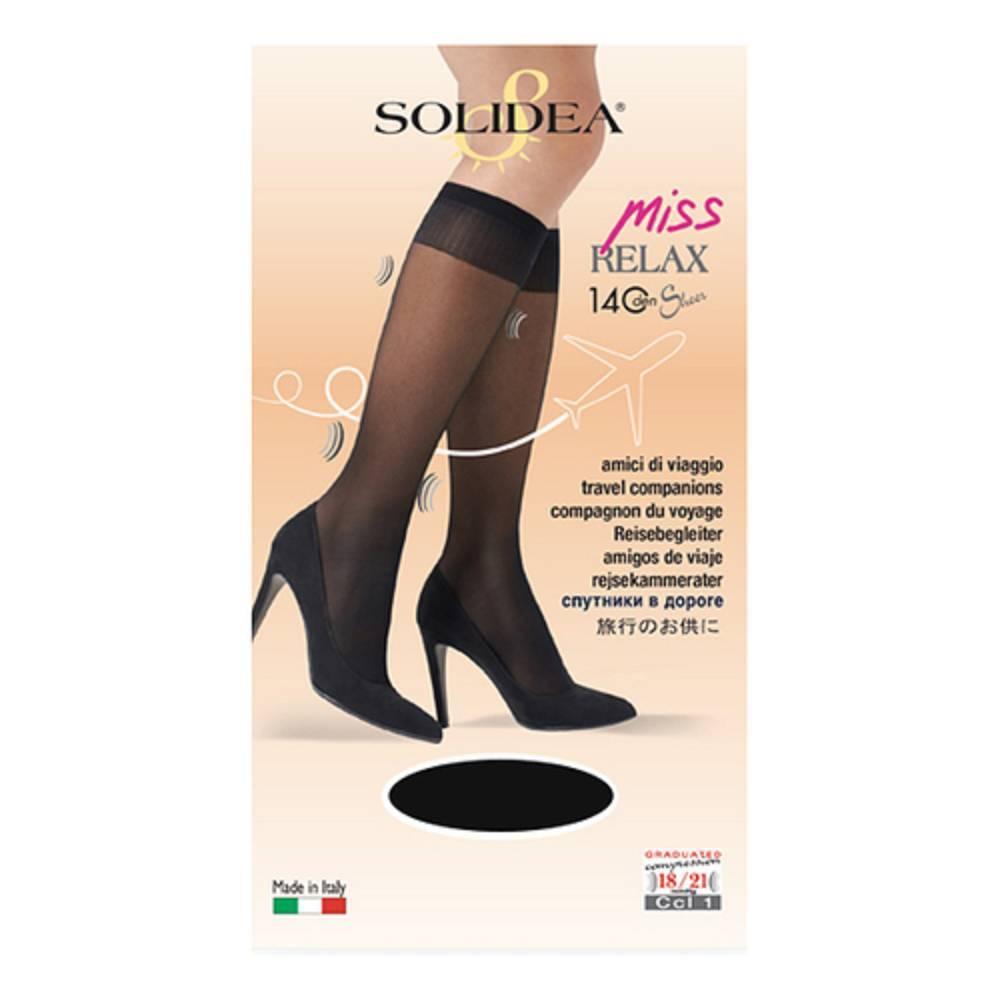 solidea gambaletto velato 140 denari con compressione graduata 18/21 mmhg - miss relax 140 per il benessere delle gambe e stile elegante 3-l - foto 1