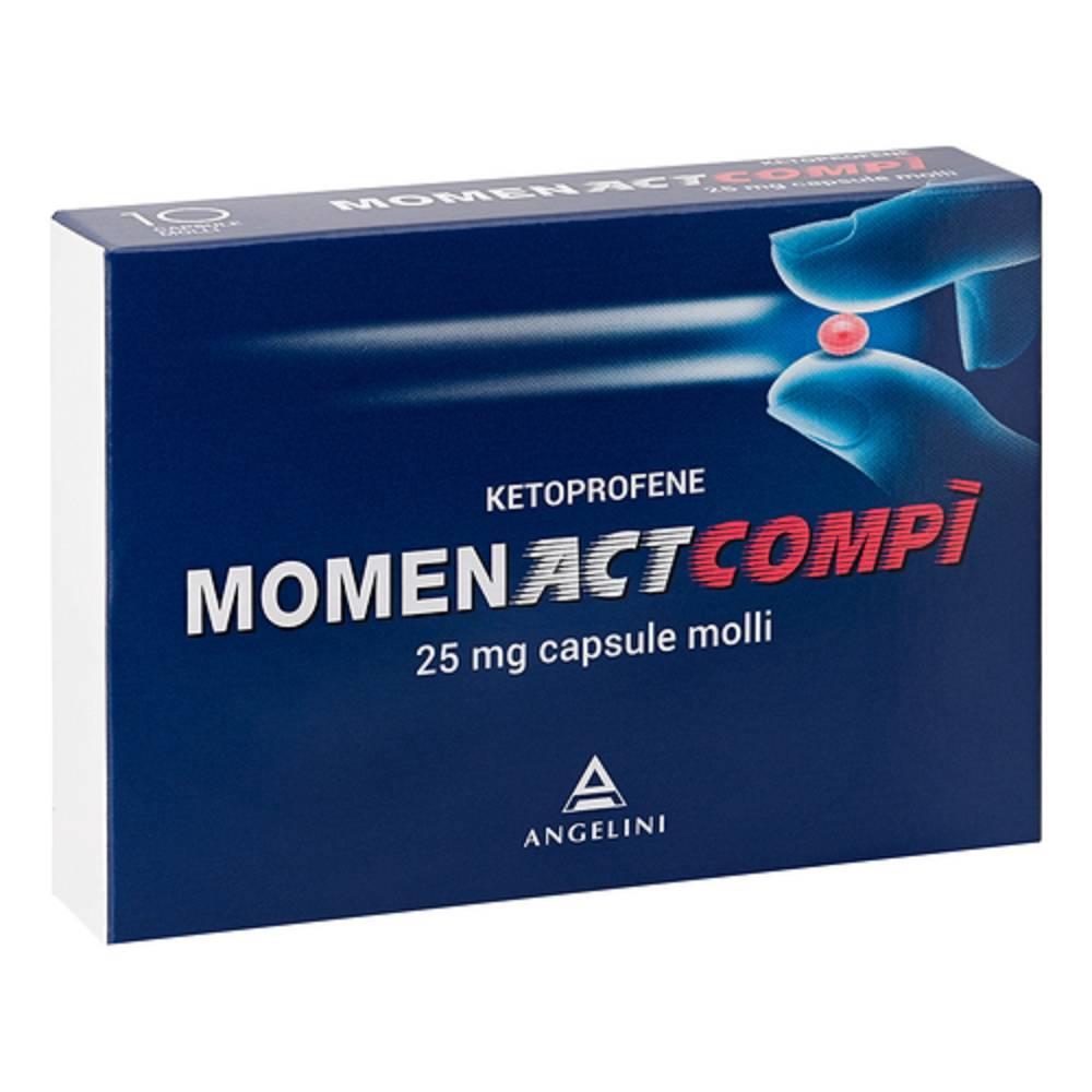 moment capsule molli momenactcompi 25 mg per il trattamento di dolori di varia origine e natura - ketoprofene 10 capsule - foto 1