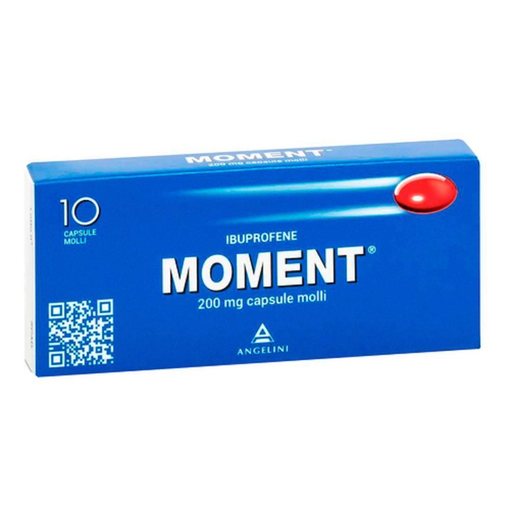 moment ibuprofene moment 10 capsule molli 200 mg - analgesico e antinfiammatorio per il sollievo dal dolore e il trattamento dei sintomi infiammatori. - foto 1