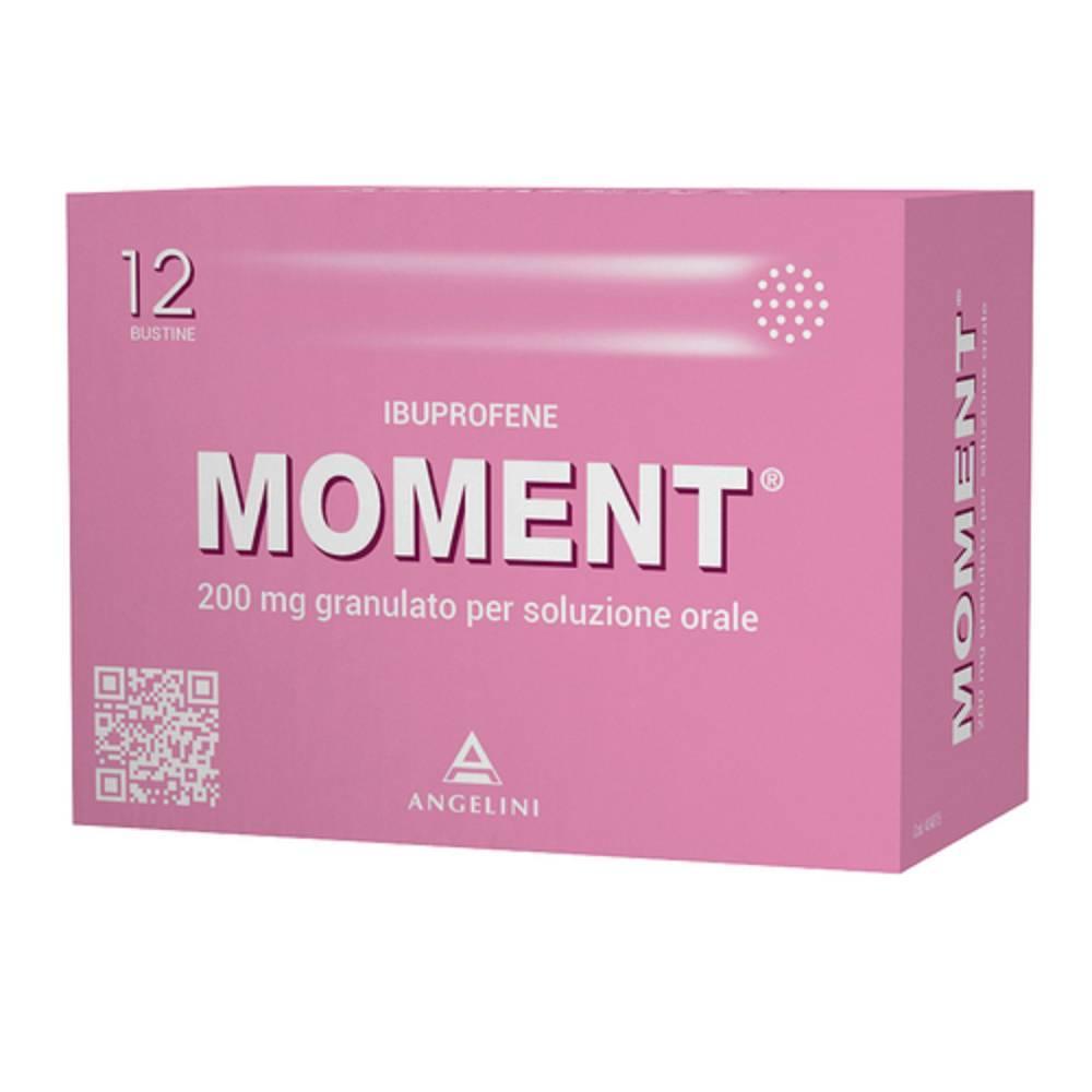moment ibuprofene moment granulare 12 buste 200 mg per il sollievo dal dolore e infiammazione, uso cauteloso in pazienti asmatici e donne in gravidanza - foto 1