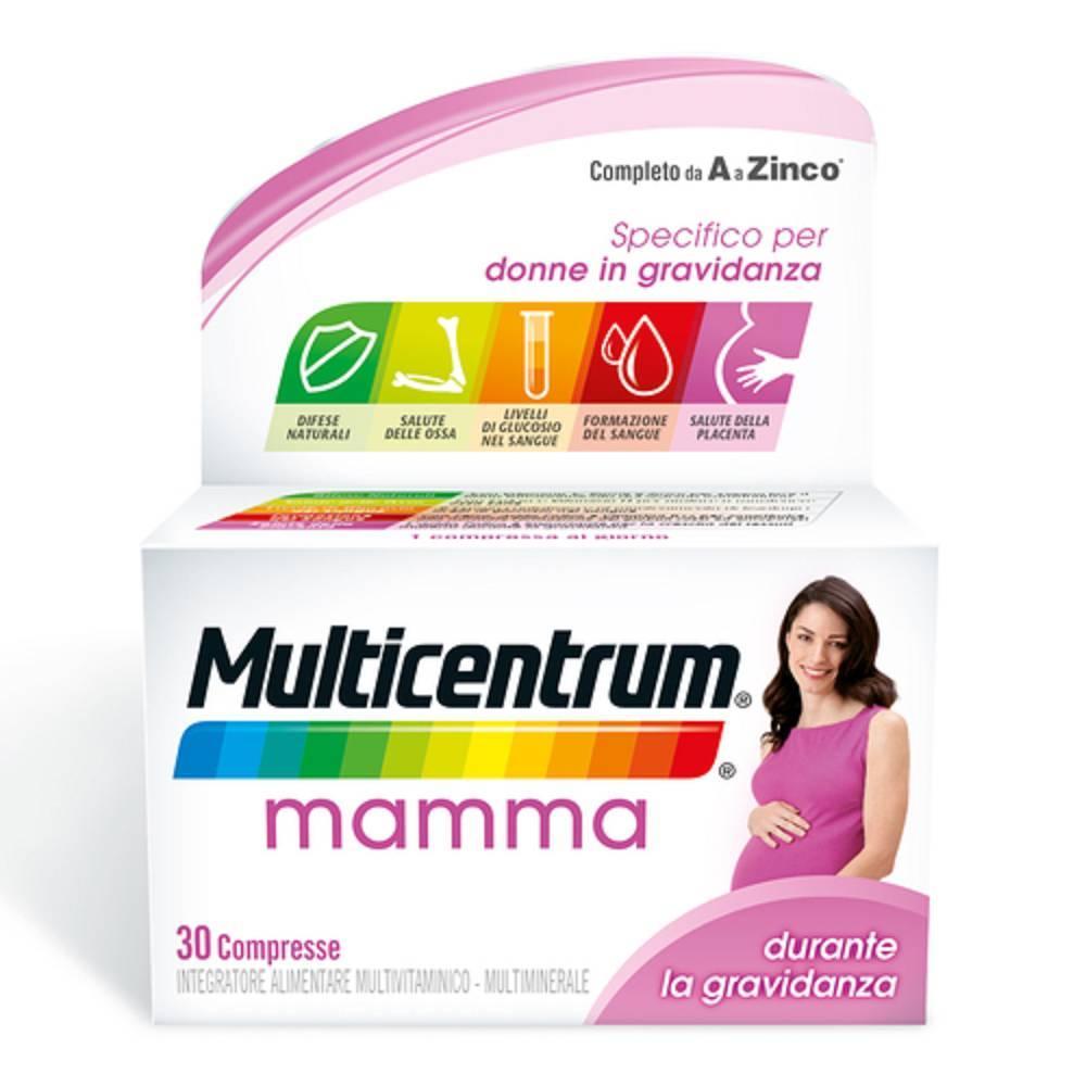 multicentrum integratore multivitaminico e multiminerale per donne in gravidanza - multicentrum mamma 30 compresse con acido folico e nutrienti essenziali - foto 1