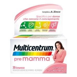 Integratore alimentare multivitaminico e multiminerale  pre mamma 30 compresse per supporto al concezione e benessere delle donne