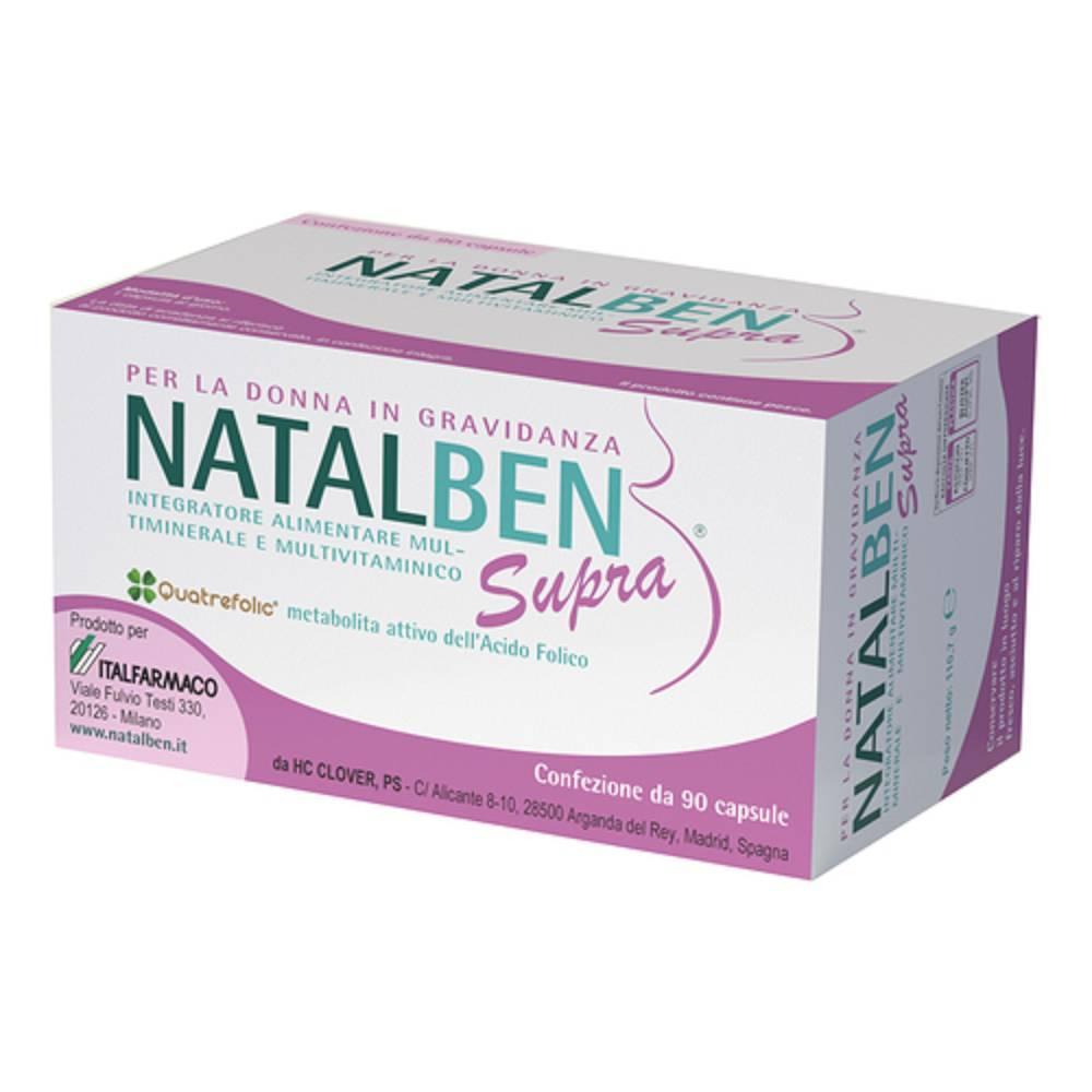 natalben integratore natalben supra 90 capsule molli per il benessere della donna in gravidanza con 5-mthf e vitamine essenziali - foto 1