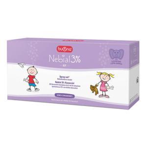 Nebial 3% kit per nebulizzazione - soluzione ipertonica con acido ialuronico per la pulizia delle fosse nasali e decongestionamento
