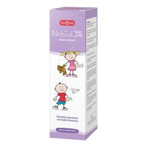 Spray nasale nebial 3% 100ml con acido ialuronico - decongestionante e fluidificante per raffreddore e congestione nasale