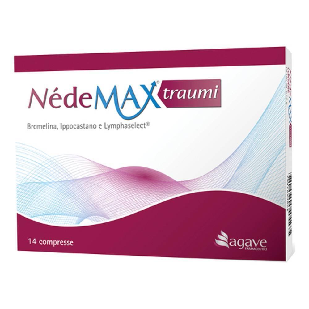 nedemax integratore alimentare nedemax traumi con bromelina e ippocastano - 14 compresse per benessere della pelle e supporto circolatorio - foto 1