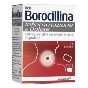 Neo borocillina infiammazione e dolore 12 bustine - sollievo per il dolore e trattamento delle infiammazioni con ibuprofene