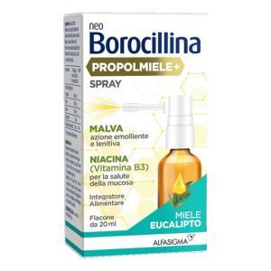 Spray per il benessere della gola con propoli, miele, malva e vitamina b3 - neo borocillina propolmiele 20 ml