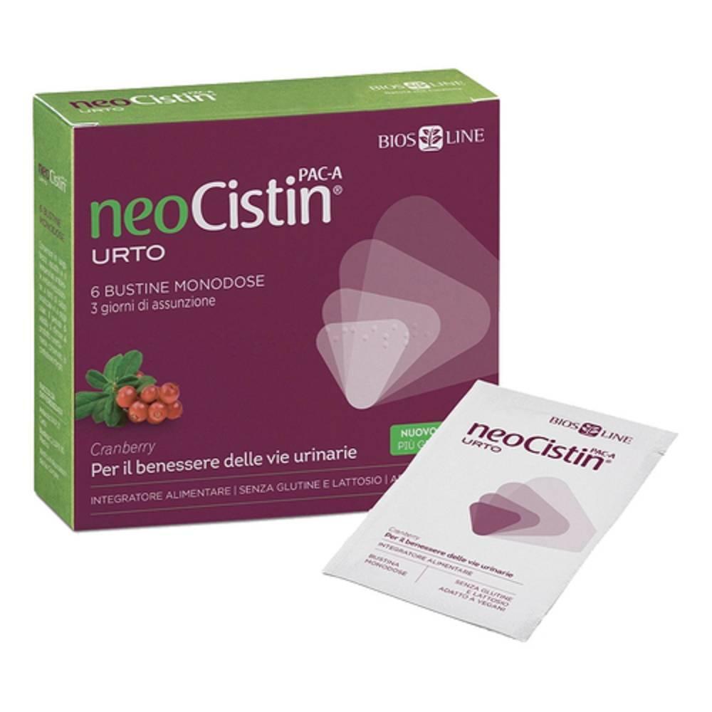 neocistin integratore urinario neocistin pac a urto 6 bustine con cranberry, d-mannosio e vitamina c per benessere vie urinarie - foto 1
