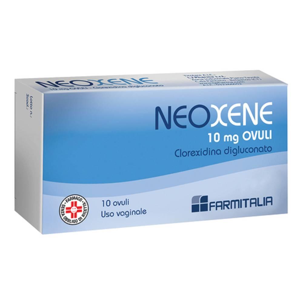 neoxene neoxene 10 mg ovuli vaginali per disinfezione della mucosa vaginale - antimicrobici e antisettici ginecologici - foto 1