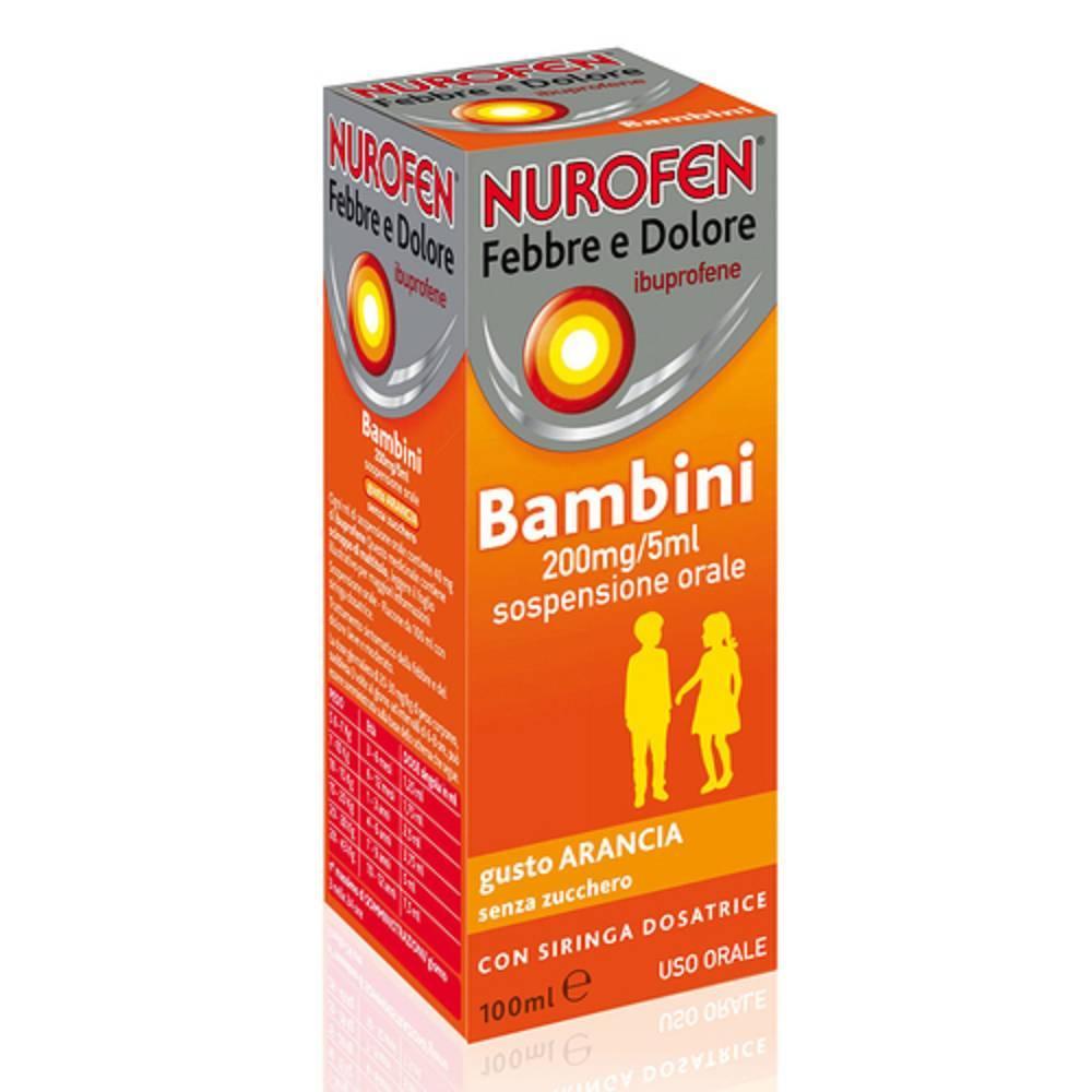 nurofen nurofen febbre e dolore 200mg/5ml: sollievo per febbre e mal di testa con ibuprofene, attenzione agli effetti indesiderati e raccomandazioni per l'uso sicuro - foto 1