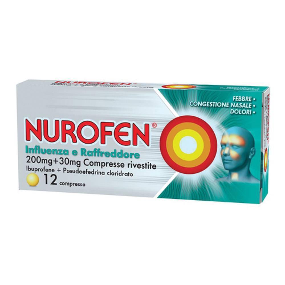 nurofen nurofen influenza e raffreddore 12 compresse - sollievo efficace da sintomi invernali e mal di testa con ibuprofene - foto 1