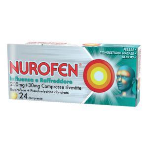 Influenza raffreddore 24 compresse - sollievo efficace per sintomi influenzali e raffreddore con ibuprofene