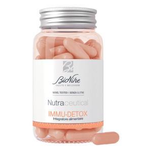 Integratore alimentare nutraceutical immu-detox 60 capsule con astaxantina, vitamine c, d, b12 per sistema immunitario e antiossidante