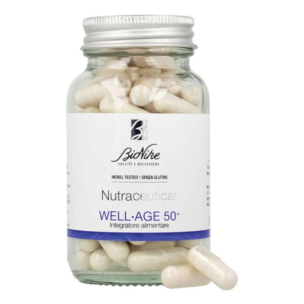 bionike integratore alimentare well-age 60+ con dracobelle nu, eleuterococco e vitamina d per pelle e funzioni cognitive ottimizzate - foto 1