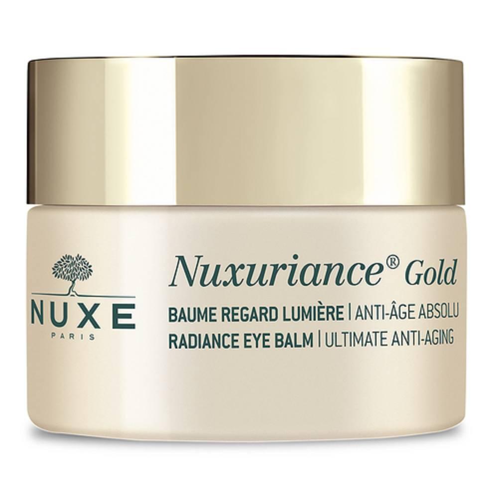nuxe balsamo illuminante antirughe per contorno occhi nuxe gold baume yeux 15ml - vaso da 15 ml per uno sguardo luminoso e giovane - foto 1
