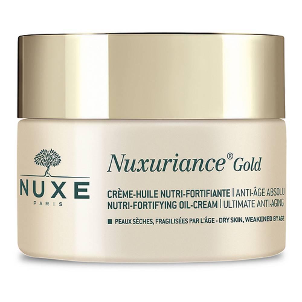 nuxe crema-olio nutriente nuxe gold da 50 ml per pelli secche e indebolite - antirughe e rassodante viso - foto 1