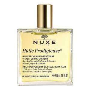 Olio secco nutriente per viso, corpo e capelli -  huile prodigieuse 50ml con olio di tsubaki, antiossidante e sublimante