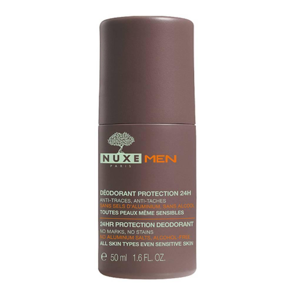 nuxe deodorante uomo protezione 24 ore per uomo - senza alcool e sali di alluminio, profumo legnoso e speziato, roll-on 50 ml - foto 1