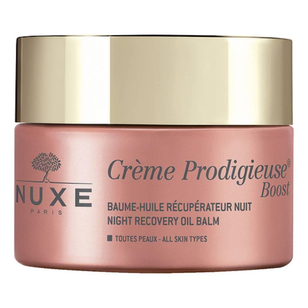 nuxe balsamo viso nutriente notturno con fiore di gelsomino e olio di macadamia - nuxe prod boost baume-huile ristrutturante 50 ml - foto 1