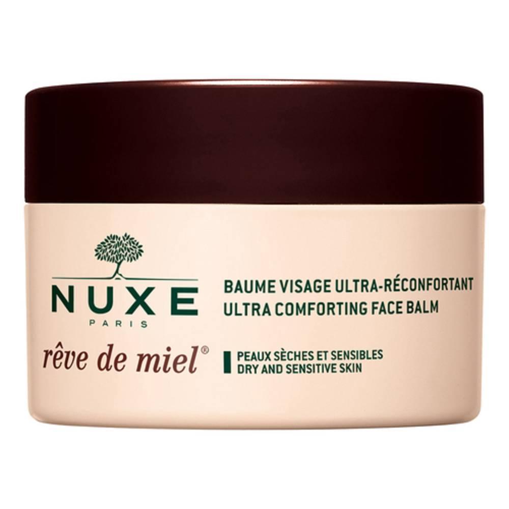 nuxe balsamo viso ultra-confortante nuxe reve de miel 50 ml per pelli secche e sensibili - idratante e nutriente per la pelle del viso - foto 1