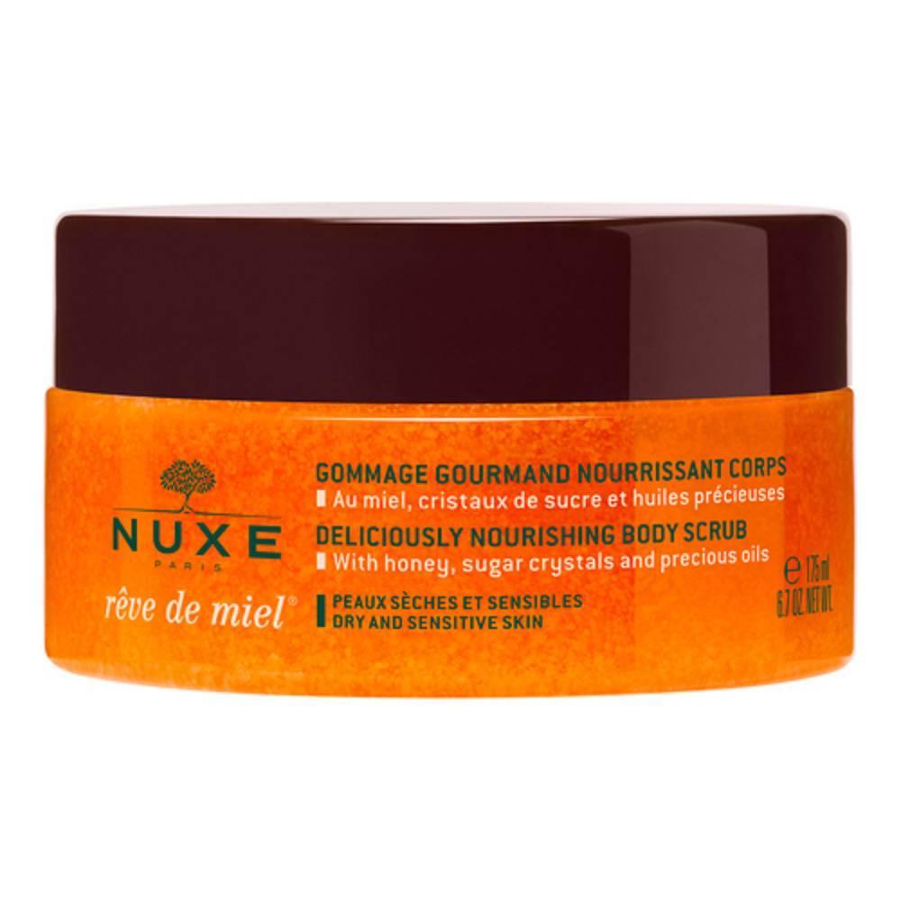 nuxe esfoliante corpo al miele nuxe rdm gommage corps 175ml - trattamento 2 in 1 per una pelle nutrita e visibilmente più bella - foto 1