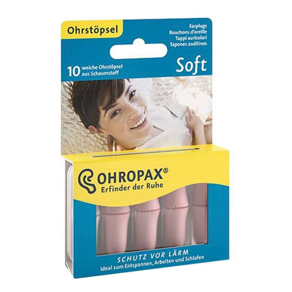 ohropax tappi auricolari soft ohropax 10 pezzi - comfort e protezione per orecchie, forma anatomica e non irritanti per la pelle - foto 1