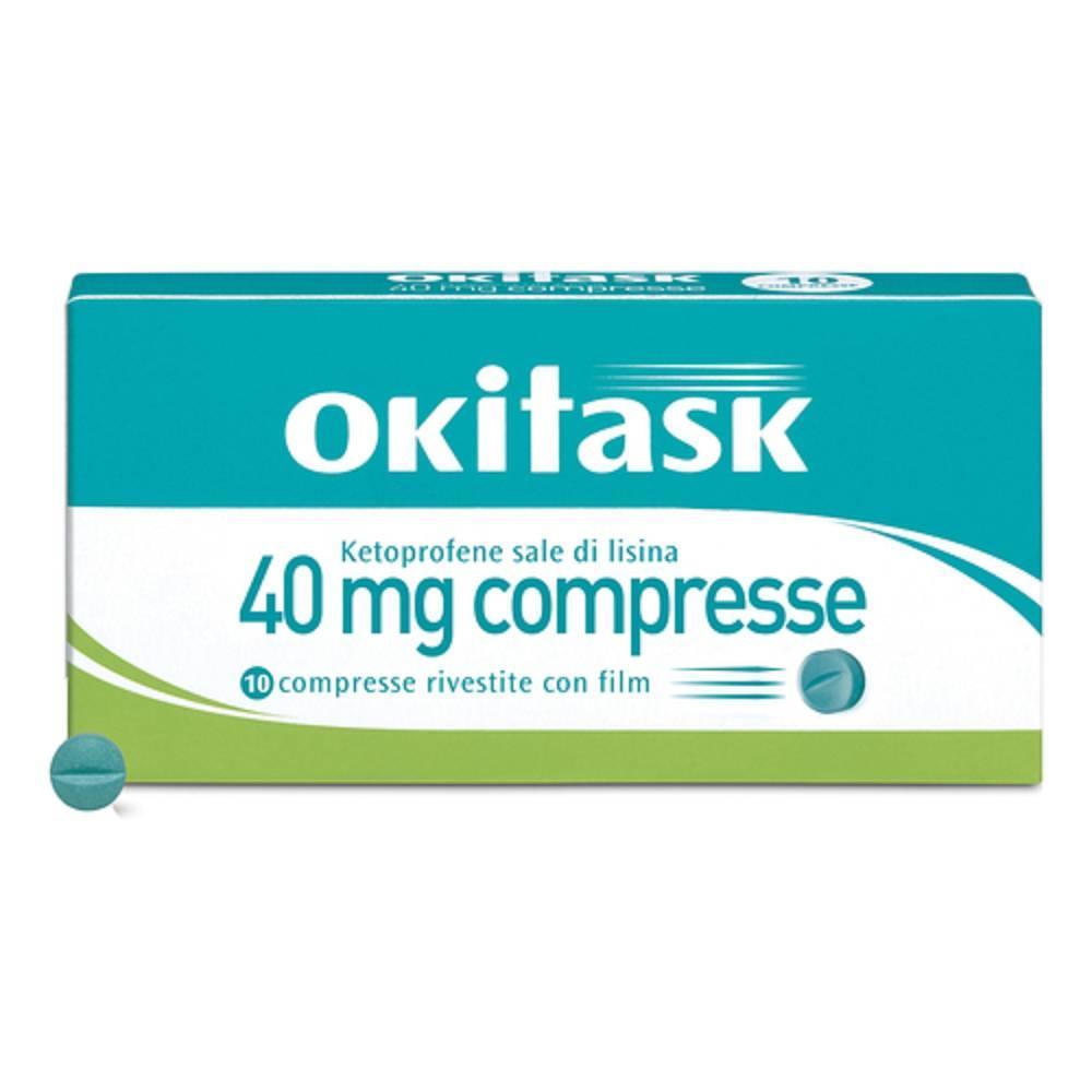 okitask compresse okitask 40 mg rivestite - antinfiammatorio e analgesico per il trattamento del dolore e infiammazione con cautela per effetti gastrointestinali - foto 1