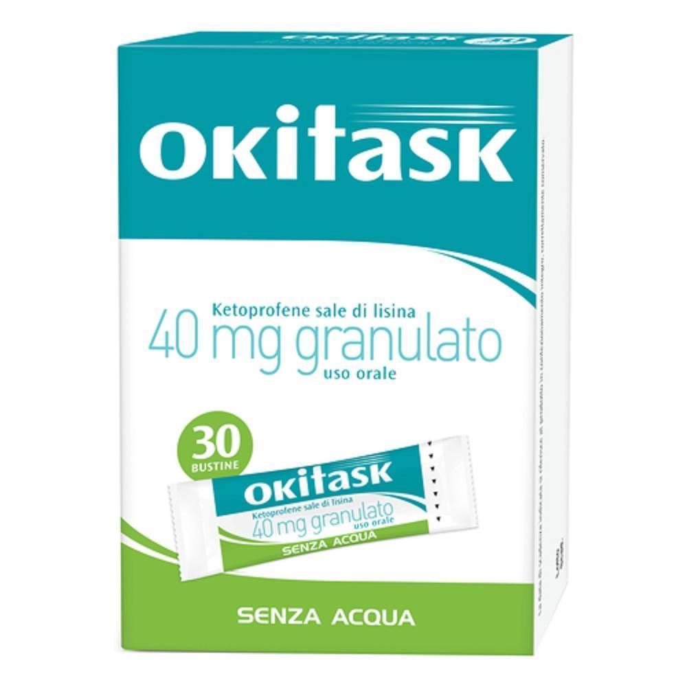 oki okitask 40 mg granulato - farmaco antinfiammatorio non steroideo per il trattamento dei dolori e delle infiammazioni, 30 bustine da 40 mg - foto 1