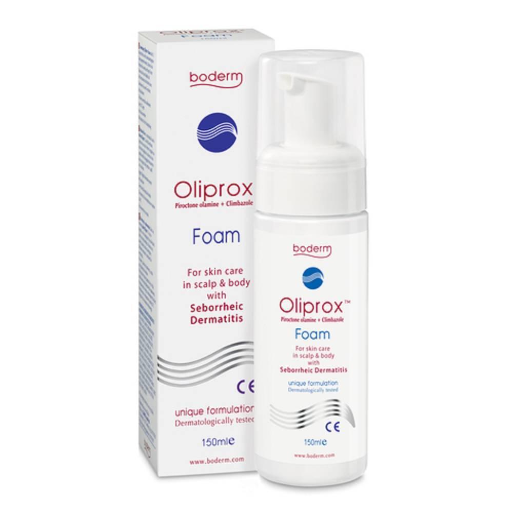 oliprox schiuma oliprox 150ml ce - trattamento dermatologico per cuoio capelluto e corpo contro microrganismi dannosi - foto 1