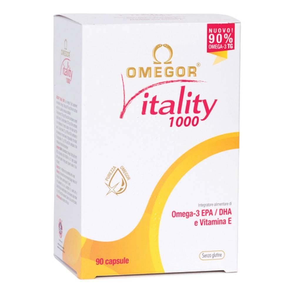 omegor integratore omega-3 omegor vitality 1000 in capsule - 90 capsule per cuore e benessere cardiovascolare con epa e dha concentrati - foto 1