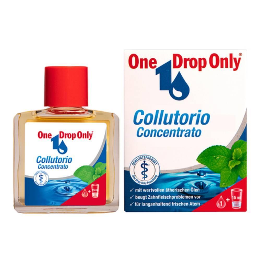 one drop collutorio concentrato one drop only per igiene orale 25 ml - formula con oli essenziali e alcool per sciacqui e gargarismi - foto 1