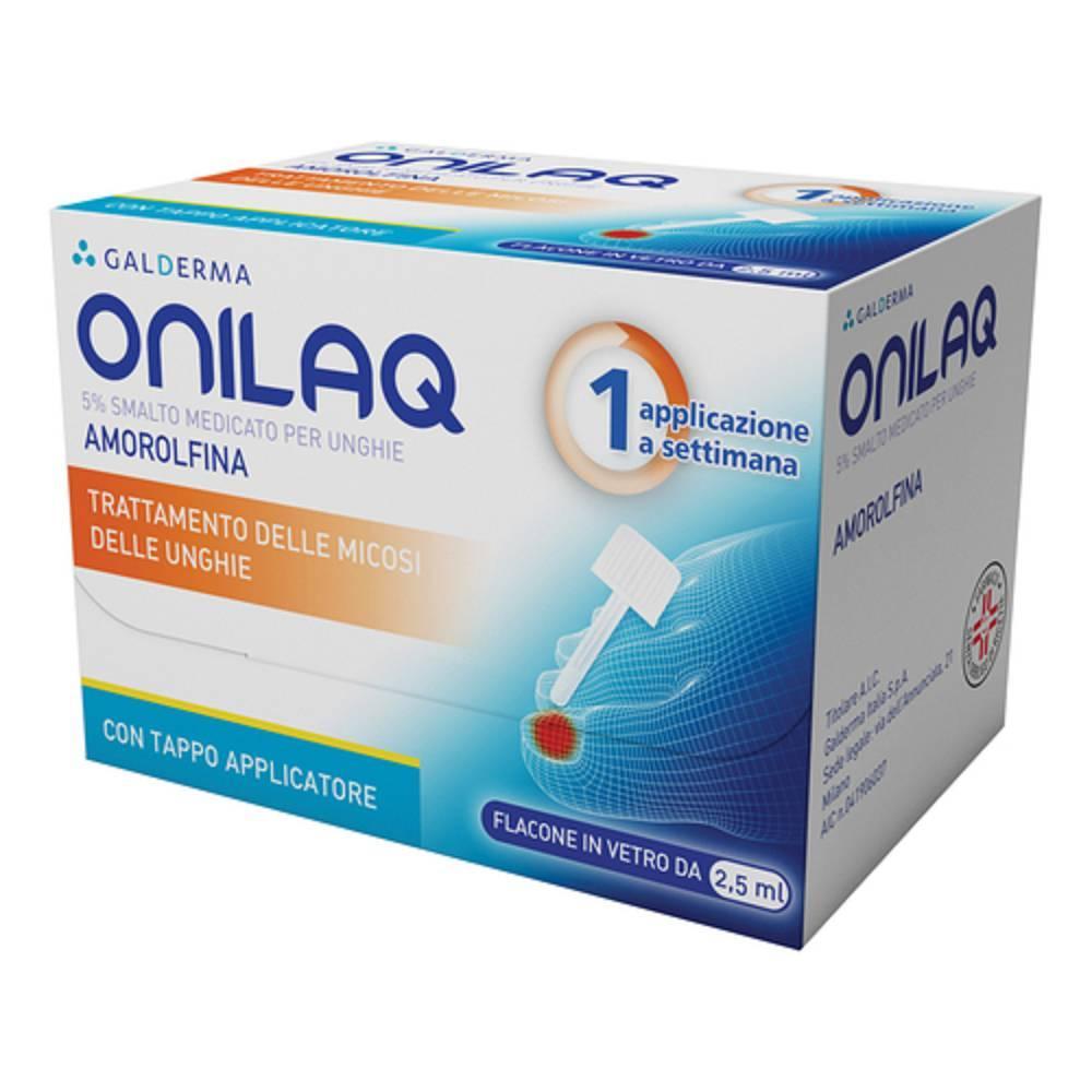 onilaq smalto medicato per unghie onicomicosi 2,5ml con applicatore - trattamento efficace per unghie danneggiate e infezioni fungo - foto 1