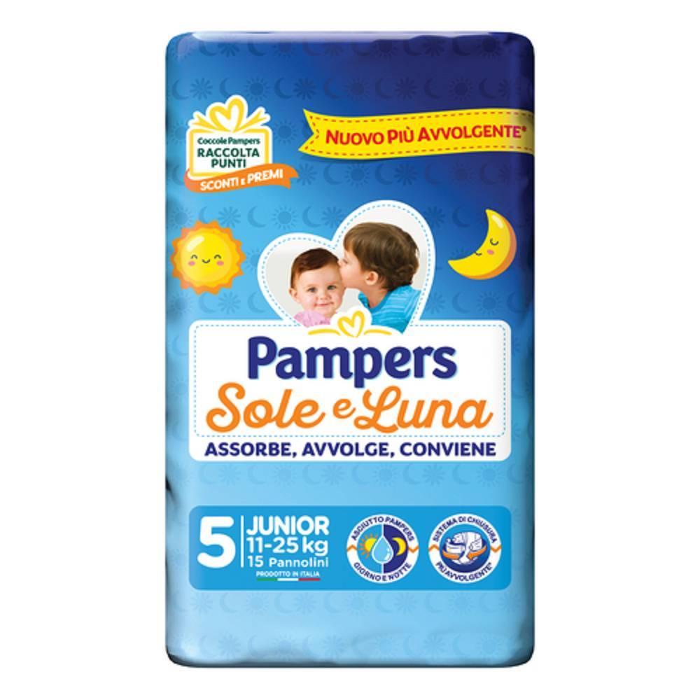 pampers pampers sole&luna junior 15 pezzi - foto 1