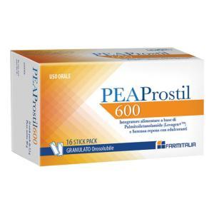 Integratore alimentare  600 con levagen+ e serenoa repens in confezione da 16 stick pack orosolubili per la salute della prostata