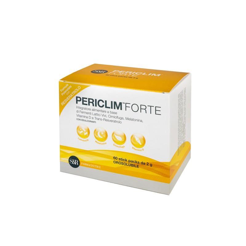 periclim integratore alimentare periclim forte 60 stick pack con fermenti lattici, vitamina d, melatonina e cimicifuga per disturbi della menopausa - foto 1