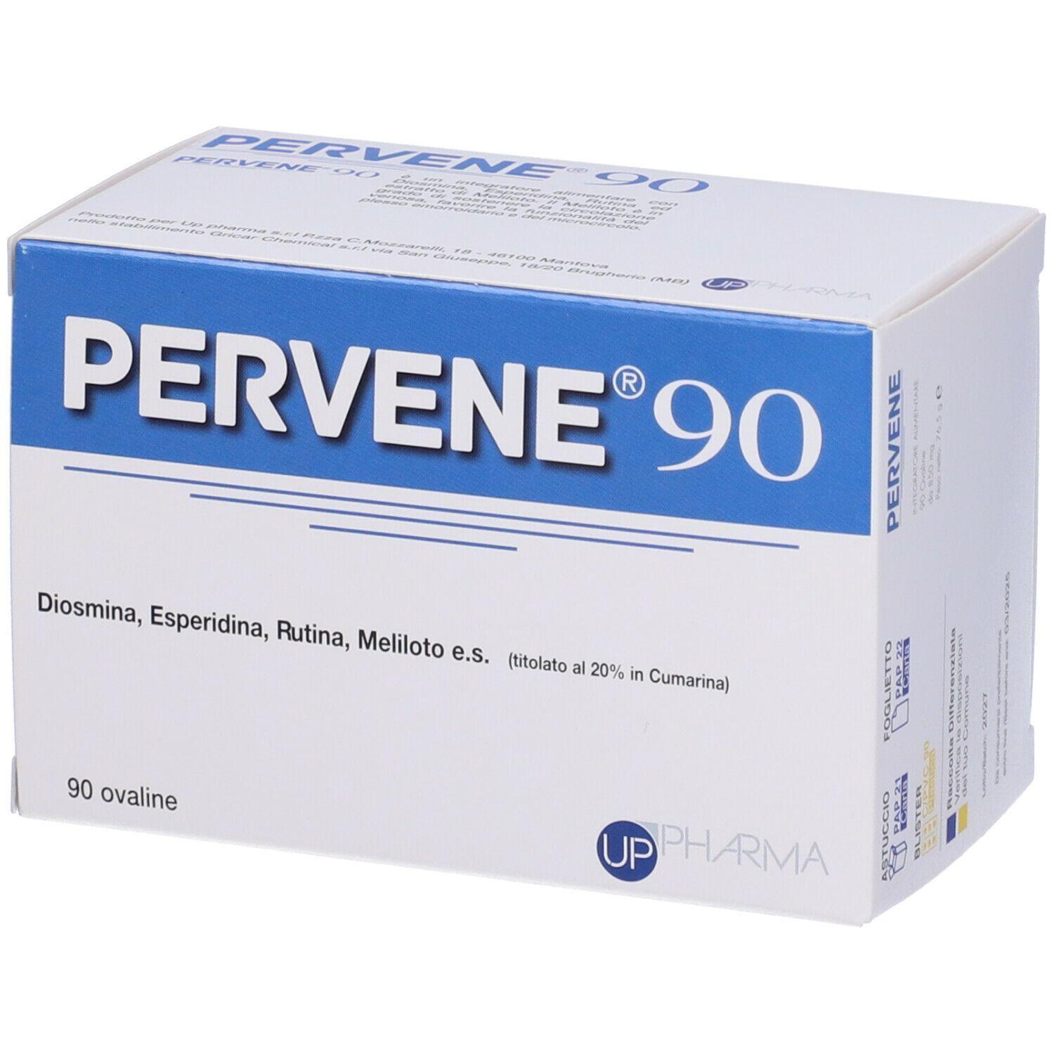 pervene integratore alimentare pervene 90oval per sostenere la circolazione venosa con diosmina, troxerutina, esperidina e meliloto - foto 1