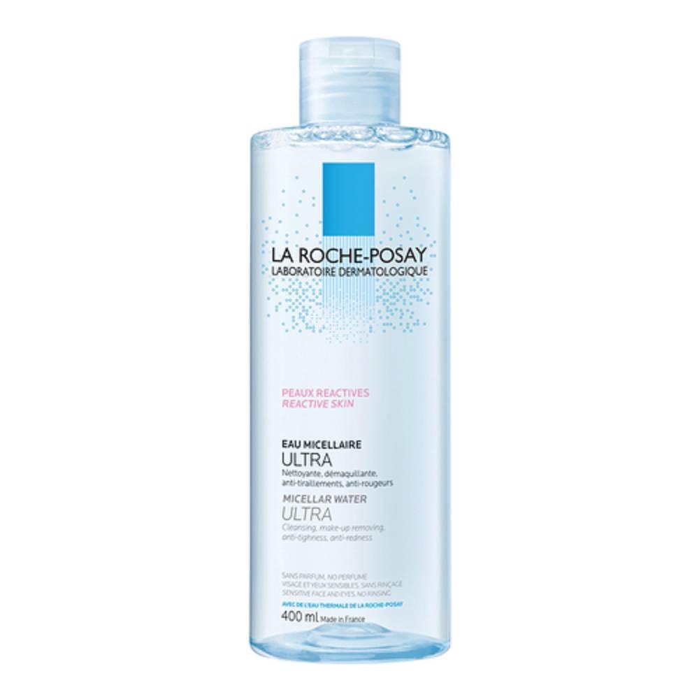 la roche posay acqua micellare ultra per pelli reattive 400 ml - deterge, strucca e purifica viso e occhi sensibili, senza parabeni e alcool - foto 1