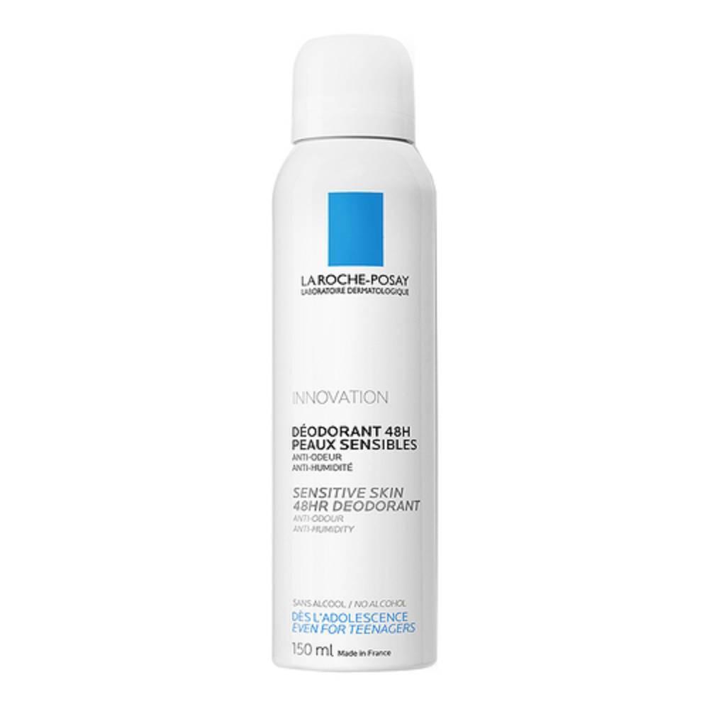 la roche posay deodorante fisiologico 24h in aerosol da 150ml per pelle sensibile, senza alluminio e alcool, con allantoina e perlite assorbenti - foto 1