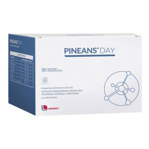 Integratore alimentare pineans day 30 bustine con lactium, biancospino, passiflora, valeriana, rodiola e griffonia per benessere mentale e rilassamento