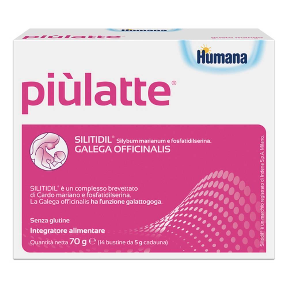 humana piulatte humana 14 bustine - integratore per un allattamento serene e prolungato con silitidil e galega officinalis - foto 1