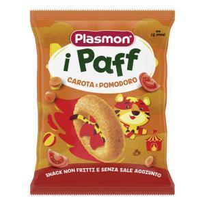 Snack per bambini  dry snack paff carota e pomodoro - non fritti, senza sale aggiunto, senza glutine, 15 g