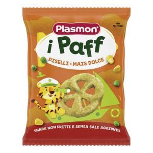 Snack paff ai piselli e mais per bambini, senza sale aggiunto, non fritti, senza coloranti e conservanti, sacchetto da 15 g