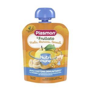 Frullato mela, banana e cereali nutri-mune per bambini - alimento per l'infanzia con vitamina c e senza zuccheri aggiunti