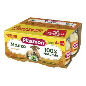 Omogeneizzato di manzo senza sale aggiunto per bambini - 4 vasetti da 80g, ideale per svezzamento e ricco di proteine naturali