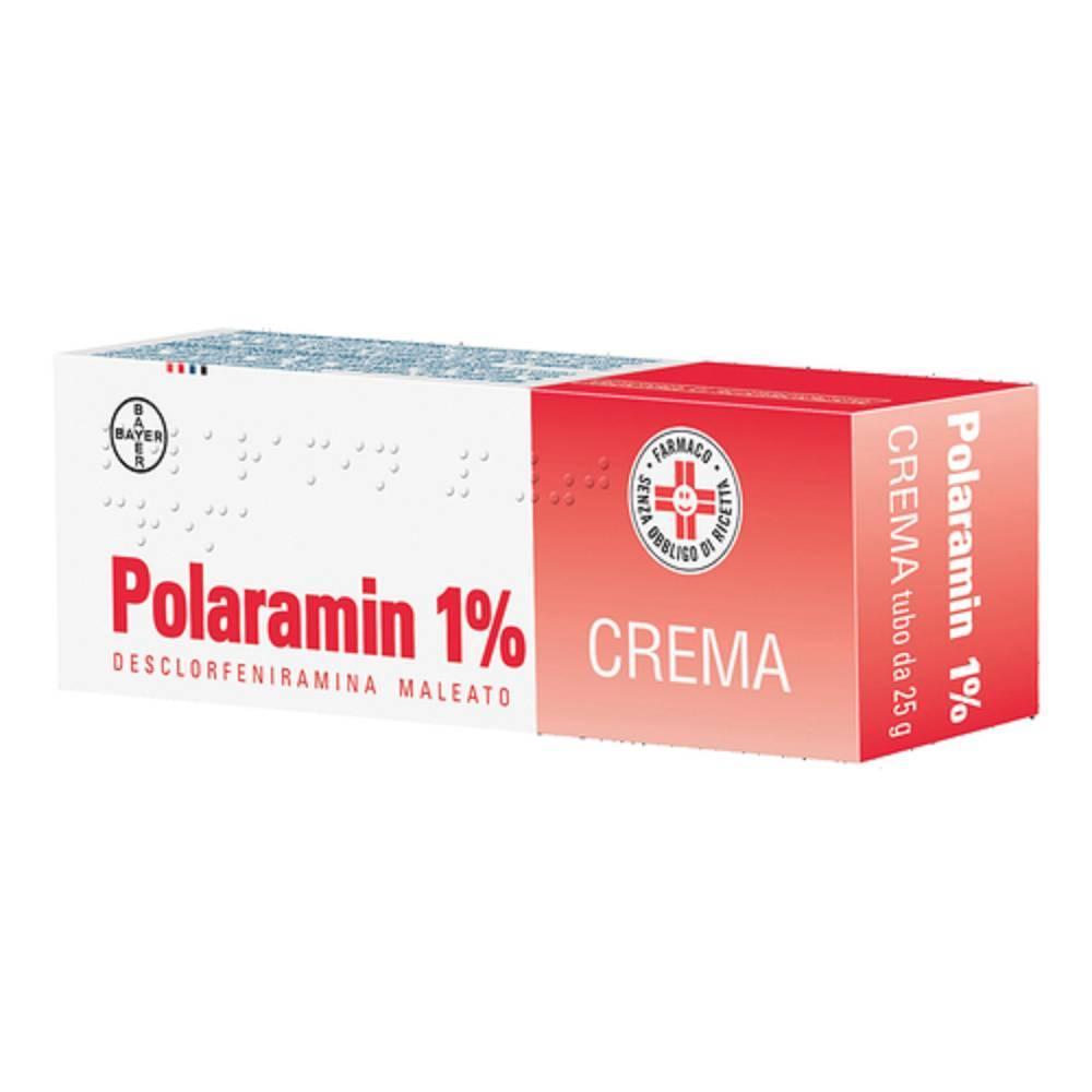 polaramin crema polaramin 1% 25g per trattamento di dermatiti pruriginose, eritemi solari e punture di insetti con attività antistaminica - foto 1