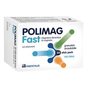 Integratore alimentare orosolubile di magnesio  fast in bustine - 20 stick pack da 2,5 g per elevata biodisponibilità e praticità d'uso