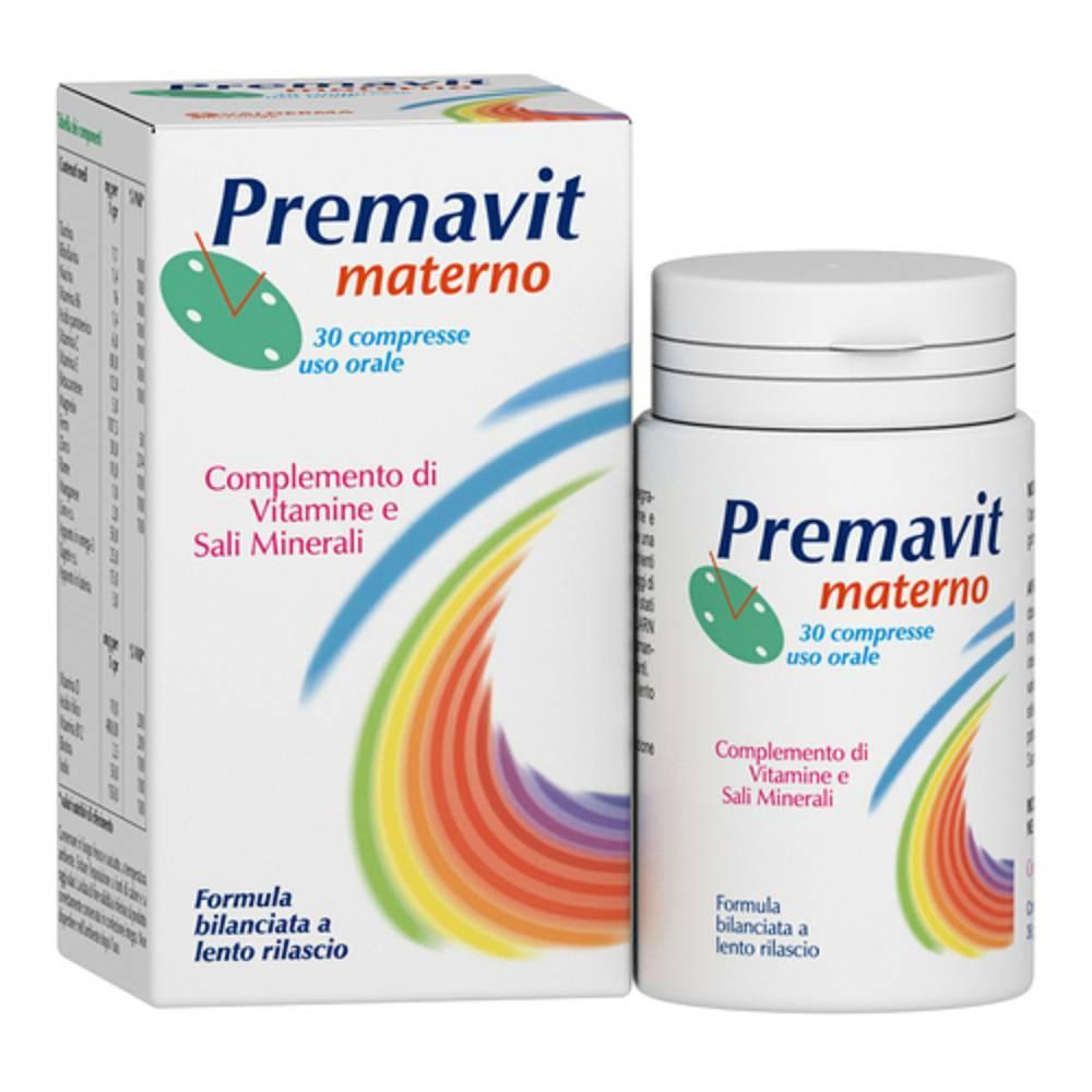 premavit integratore alimentare premavit materno 30 compresse per gravidanza e allattamento con vitamine e sali minerali essenziali - foto 1