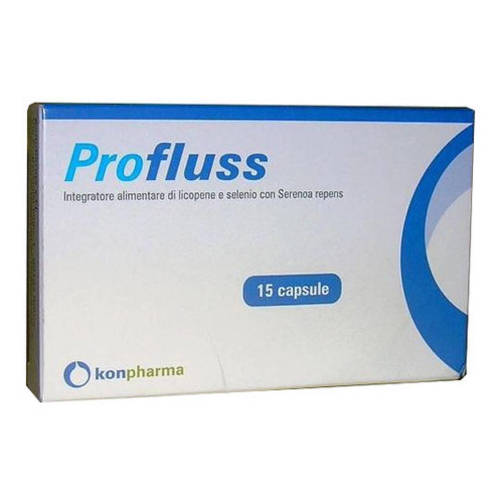 profluss integratore alimentare profluss con licopene, selenio e serenoa repens per la funzionalità prostatica e il drenaggio dei liquidi - 15 capsule - foto 1